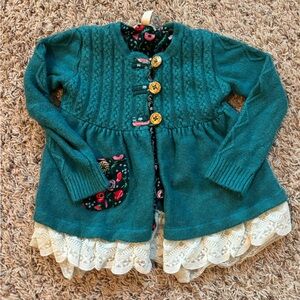 Matilda Jane Once Upon a Time Cable Knit Cardigan Sweater‎ Size 4